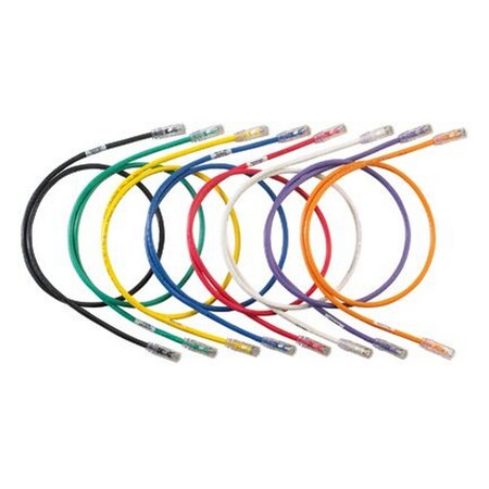 Panduit CBL ASSY MOD 24-4PR STRANDED, CAT6 T568A/B 5FT NET KEY, ORANGE NK6PC5ORY